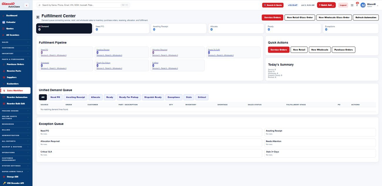 Fulfillment pipeline — every job and what it still needs